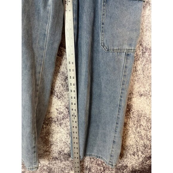 Cargo Jeans Women S Grunge Hip Hop Skate Pocket Baggy Wide Leg Y2K School - Picture 5 of 13